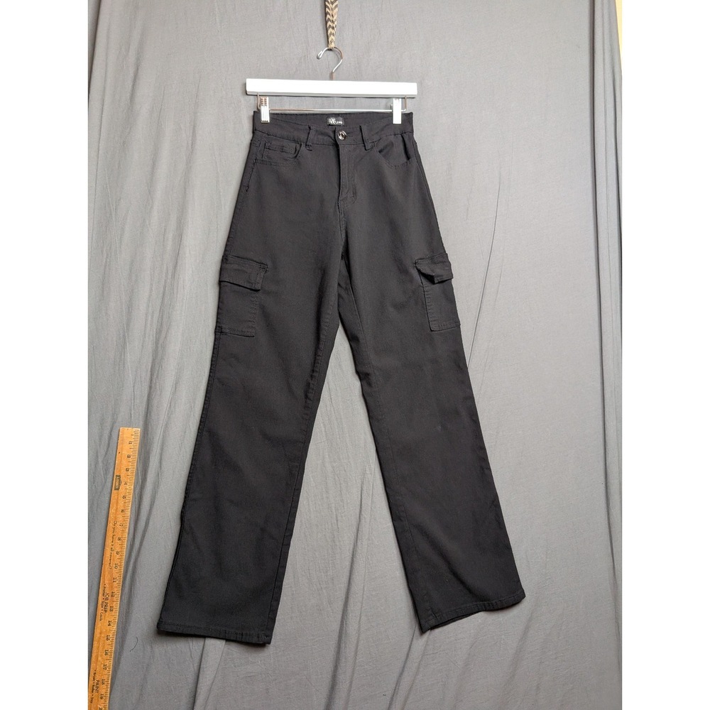926 Women's Black Cargo Pants Size 5 Multi Pocket